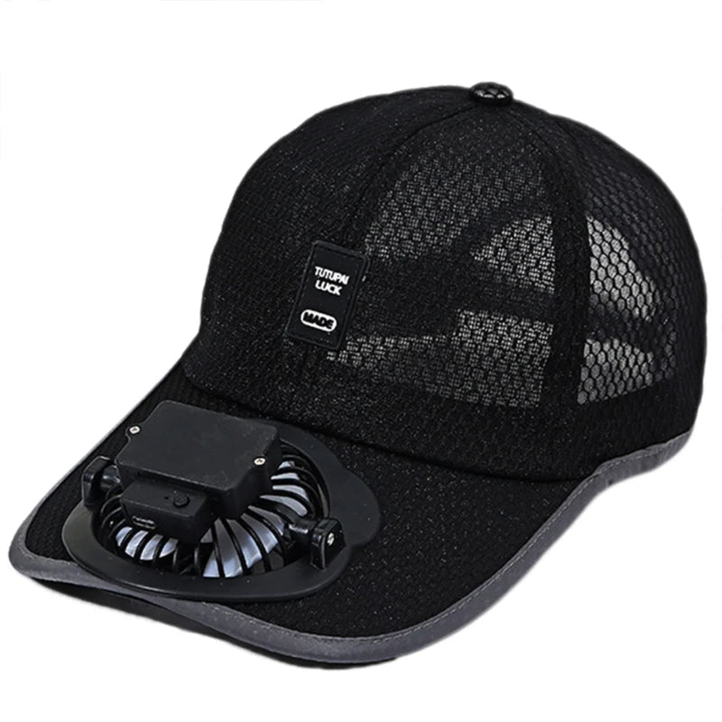 Stay Cool with the Portable Fan Cap