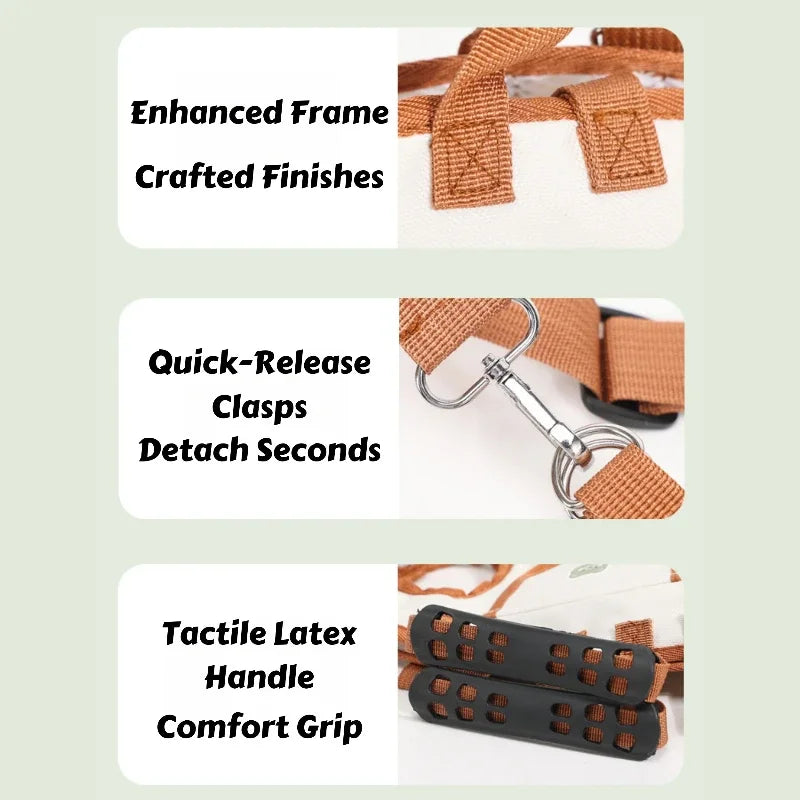 Air-Lift Carry Harness Dog Backpack - Breathe Easy No-Pull Leash for Small Dogs, Escape-Proof & Super Comfy Pet Carrier!