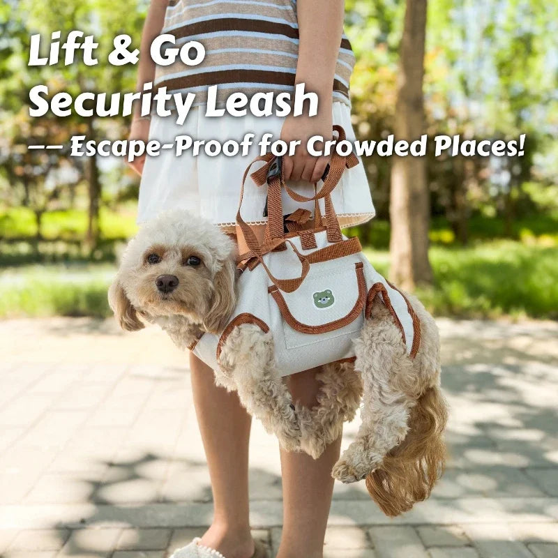 Air-Lift Carry Harness Dog Backpack - Breathe Easy No-Pull Leash for Small Dogs, Escape-Proof & Super Comfy Pet Carrier!