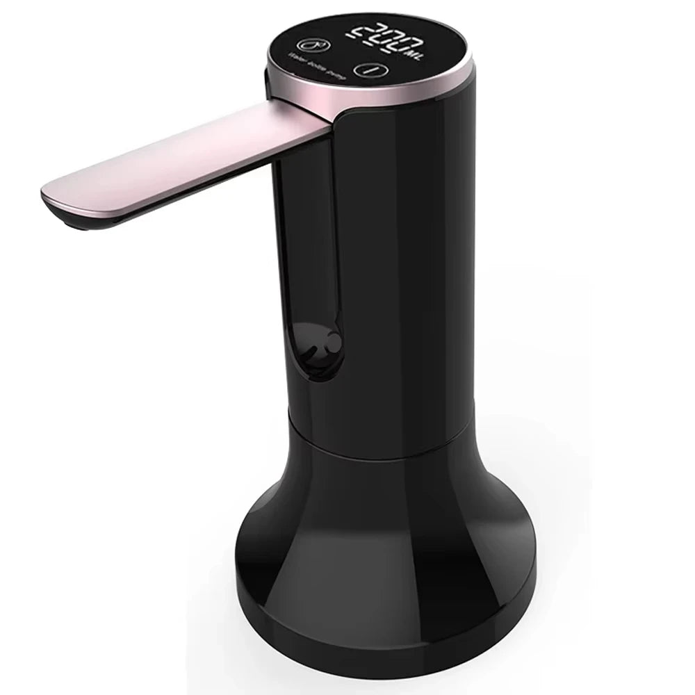 Water Dispenser for 2-5 Gallon Bottle, LED Display Touch Button 3 Quantitative Drinking Water Pump,Type C Charging Water Pump
