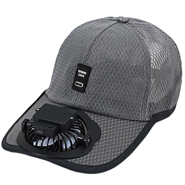 Breathable Baseball Hat for Unisex Sunshade with Fan Adjustable Beach Hat with Fan Unisex Adult Sports Hat Outdoor